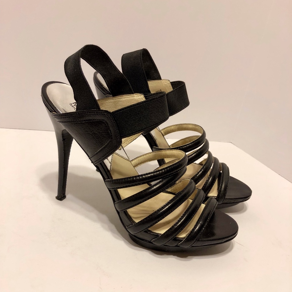 Michael Kors Black Tonne Sandal Heel Sz 9.5